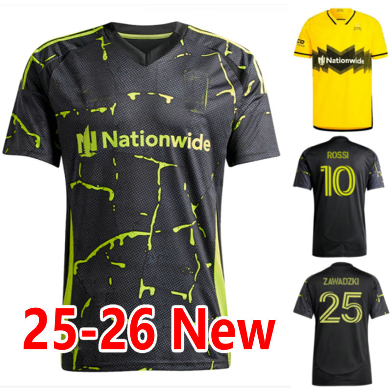 2025 2026 Columbuses SOCCER JERSEYS Crews 25 26 HOME AWAY Nagbe ROSSI football shirts CHAMBOST ARFSTEN ZAWADZKI AZIEL HABROUNE maillots de foot men kids uniforms