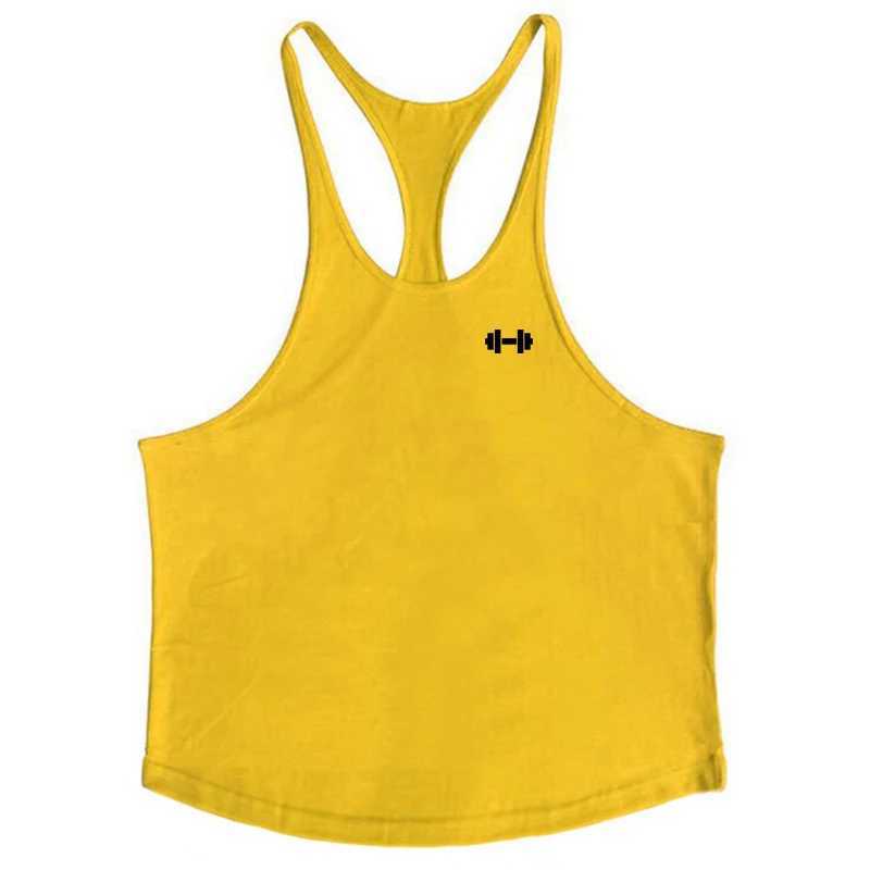Men Stringer Fitness Singlet Bodybuilding New Brand Print Tank Top Sleeveless Shirt Workout Gym ClothingT250318