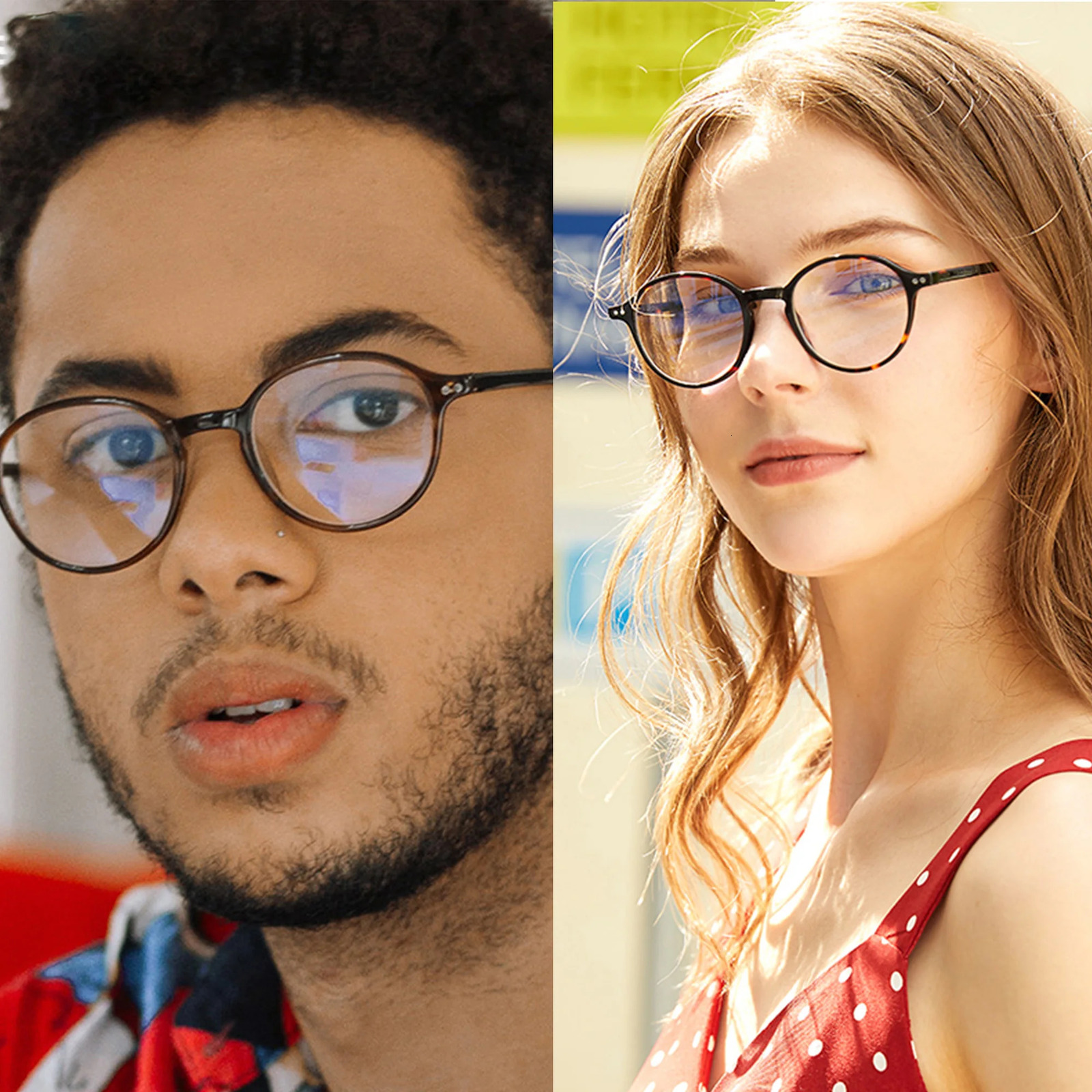 ZENOTTICXS Size Retro Acetate Anti Blue Light Blocking Glasses Round Optical Frame Eyewear Fashio Computer Eyeglasses Unisex 250303