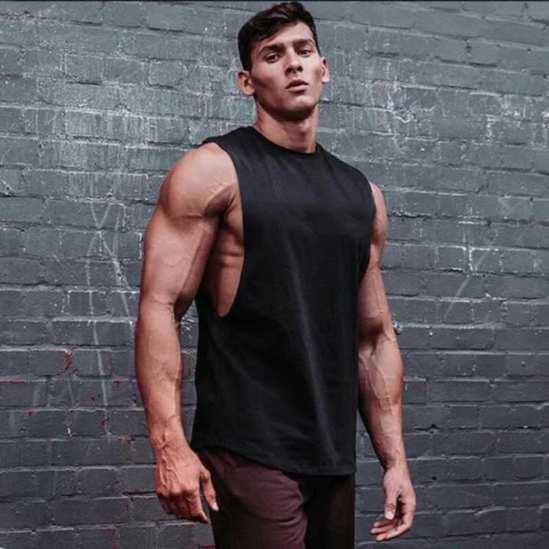 Mens Letter Printed Sleeveless Shirt Athletic Quick Dry Sweatshirt Breathable Micro Elastic Moisture Transferring Loose Tank TopT250318