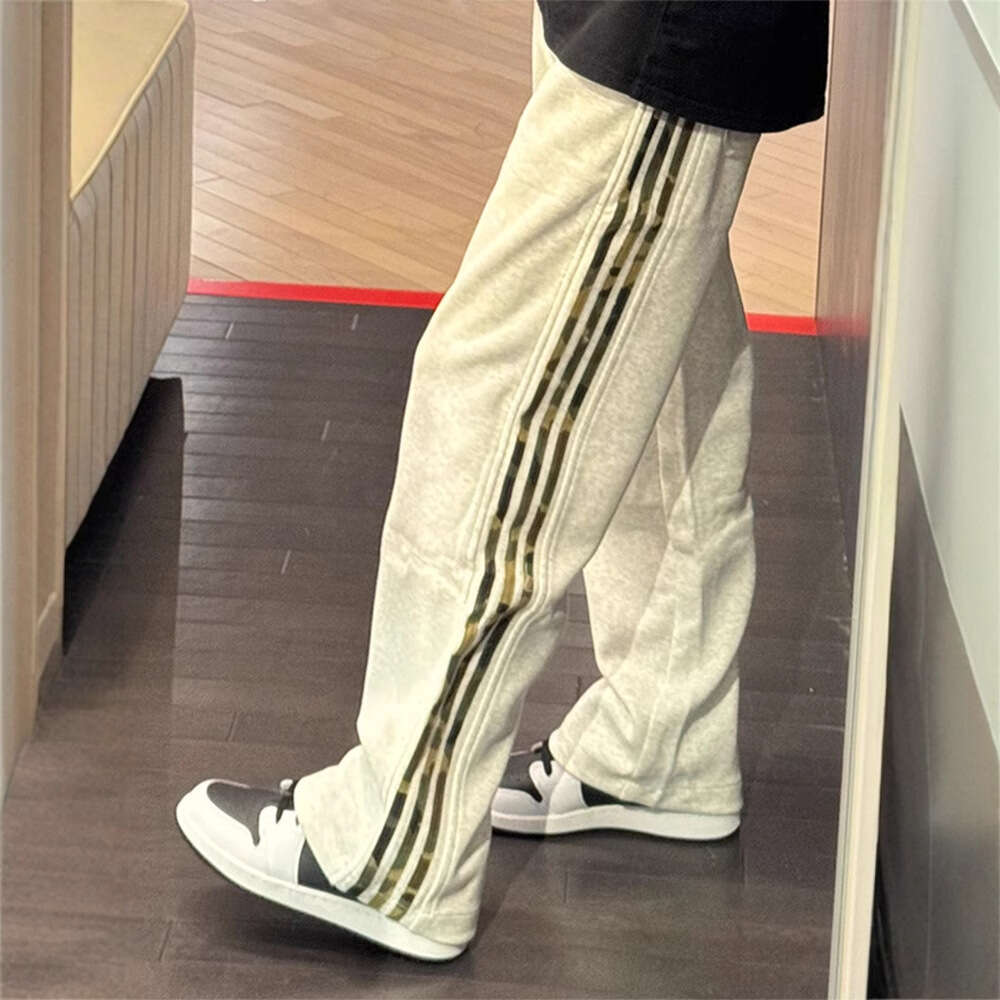 Coldstone white grey camouflage striped men's spring and autumn American style sanitary straight leg casual sports pants