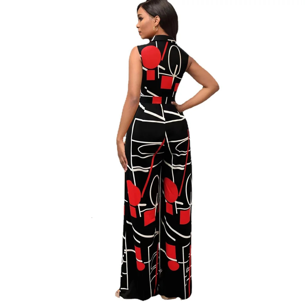 Indie Printed Blazer Suit Two Piece Set Women VNeck Graffiti Cartoon High Waist Straight Pant Suits Casual Office 250225