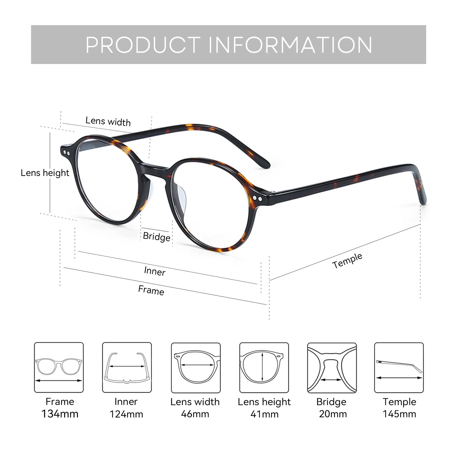 ZENOTTICXS Size Retro Acetate Anti Blue Light Blocking Glasses Round Optical Frame Eyewear Fashio Computer Eyeglasses Unisex 250303