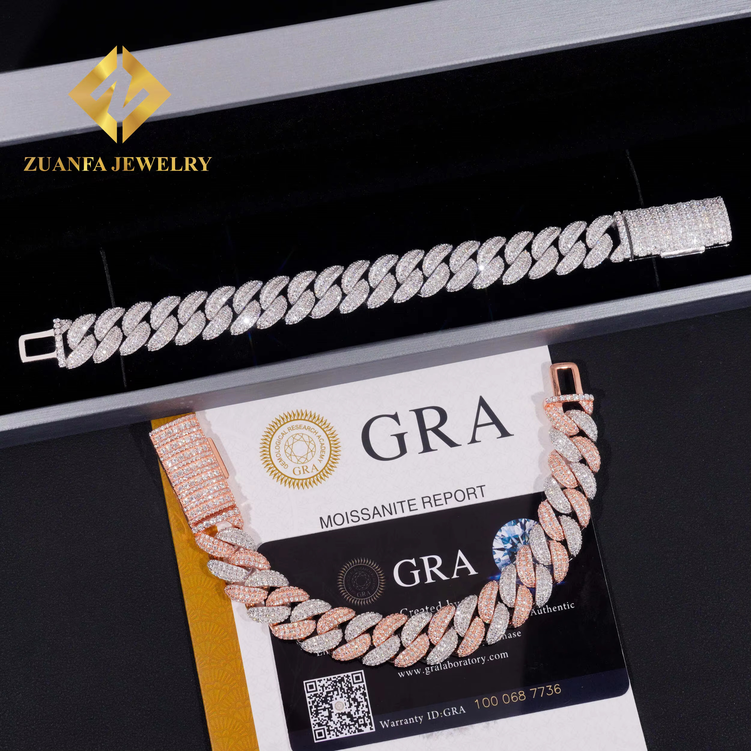 13MM VVS Iced Out Moissanite Pass Diamond Test 925 Silver Gold Plated Hip Hop Cuban Link Chain Necklace Fine Jewelry Men