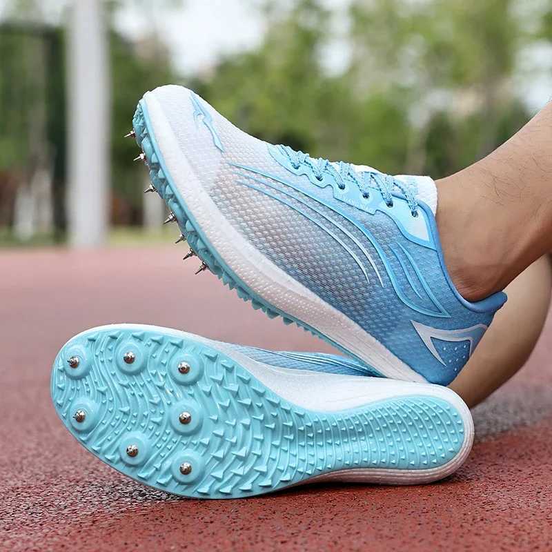 Men Track Field Shoes Wen Running Training Breathable With Spikes Athlete Anti Slip Match Sprint Race SneakersC250307