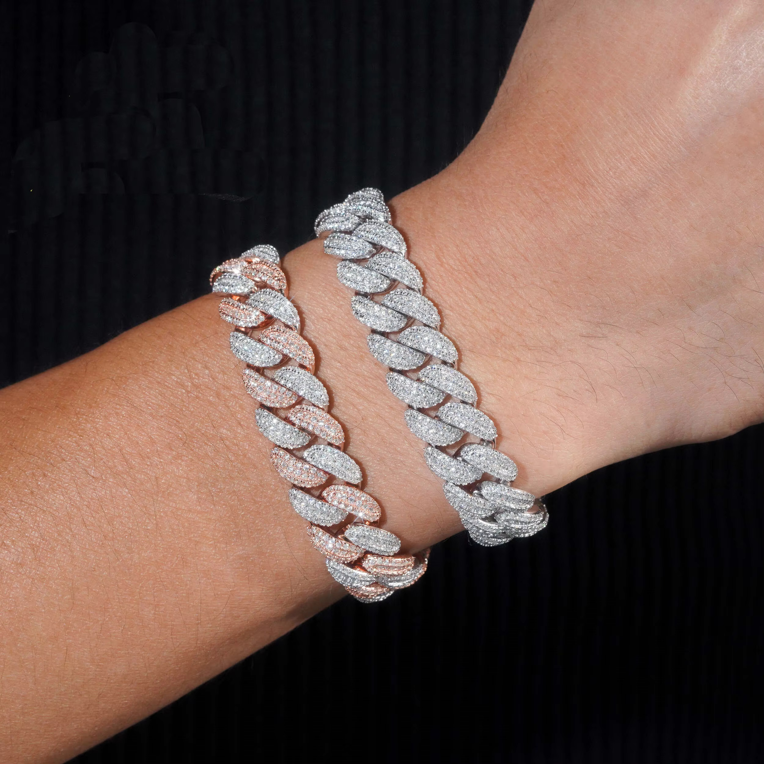 13MM VVS Iced Out Moissanite Pass Diamond Test 925 Silver Gold Plated Hip Hop Cuban Link Chain Necklace Fine Jewelry Men