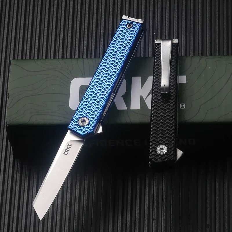3 Stys CRK 7083 CEO Microflipper Folding Pocket Gentmans Knives 8Cr13Mov Blade 420 Steel Hand Cam Hunting EDC ToolsXJ250307