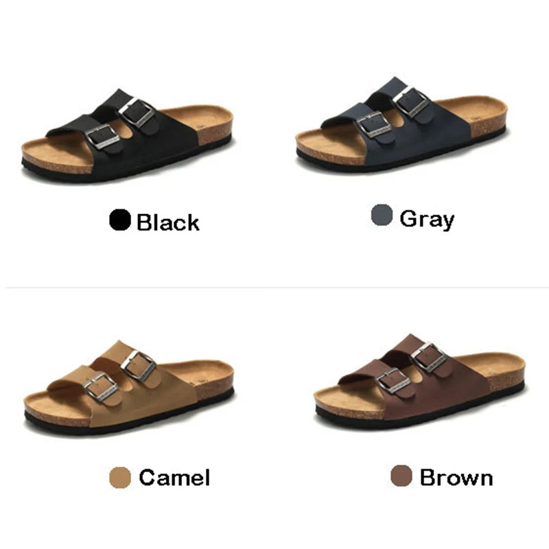 Summer Sandals Men Leather Classic Roman Sandals Slipper Outdoor Sneaker Beach Rubber Flip Flops Men Water Trekking Sandals 250306