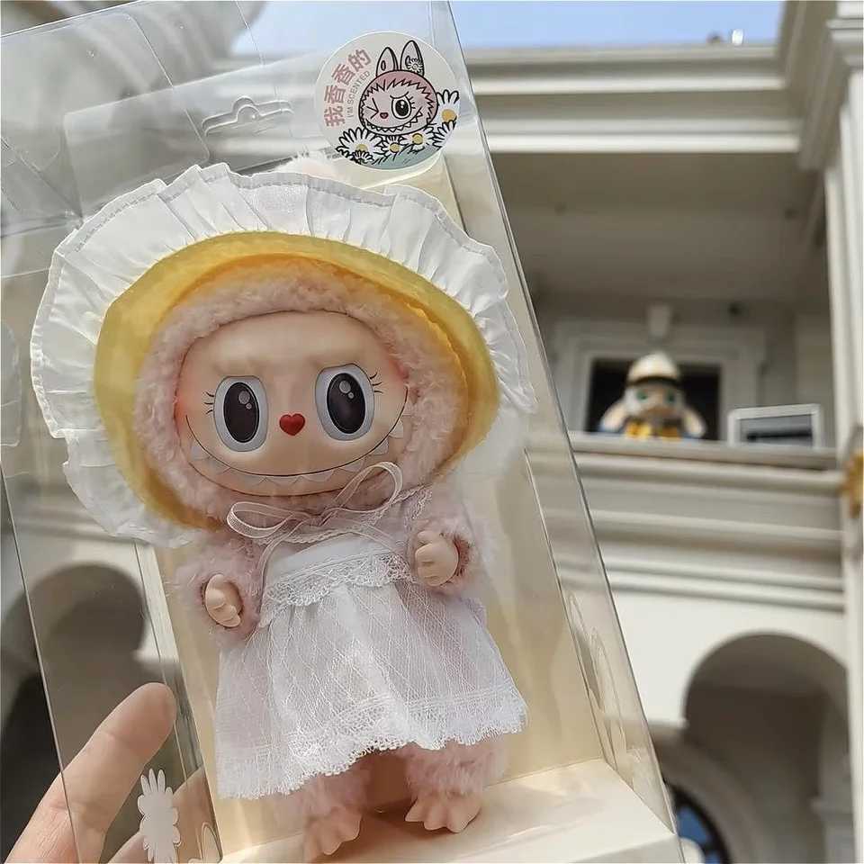 New Hot Cute Labubu The Monsters Toys Cardiac Macarone Kawai Surprise Gifts Toy Haruno Sweetheart Figure High Quality GiftC250310