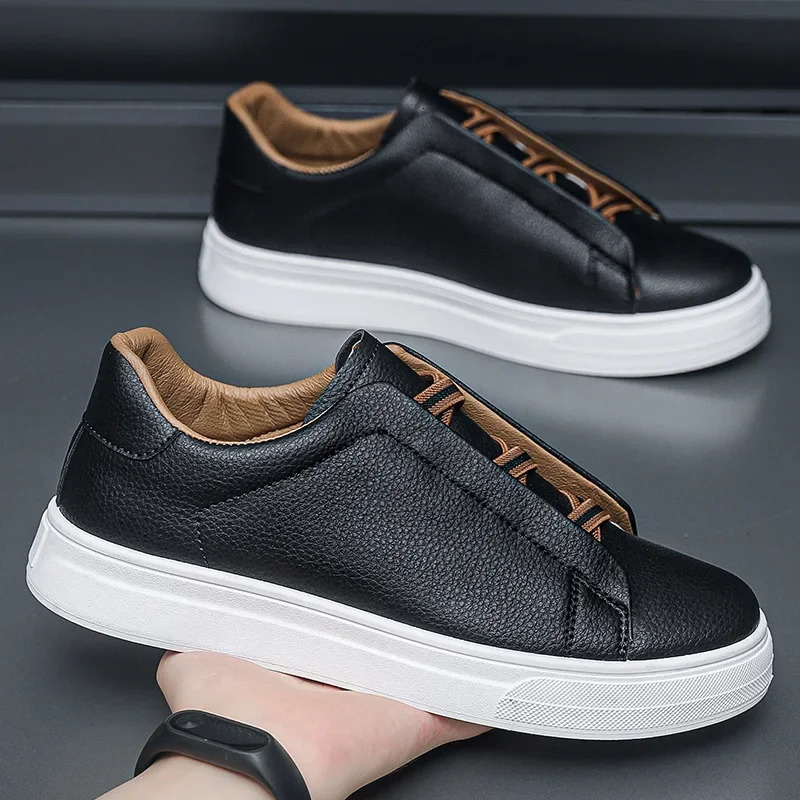 fashionable mens board shoes small white shoes young students casual sports shoes 250306