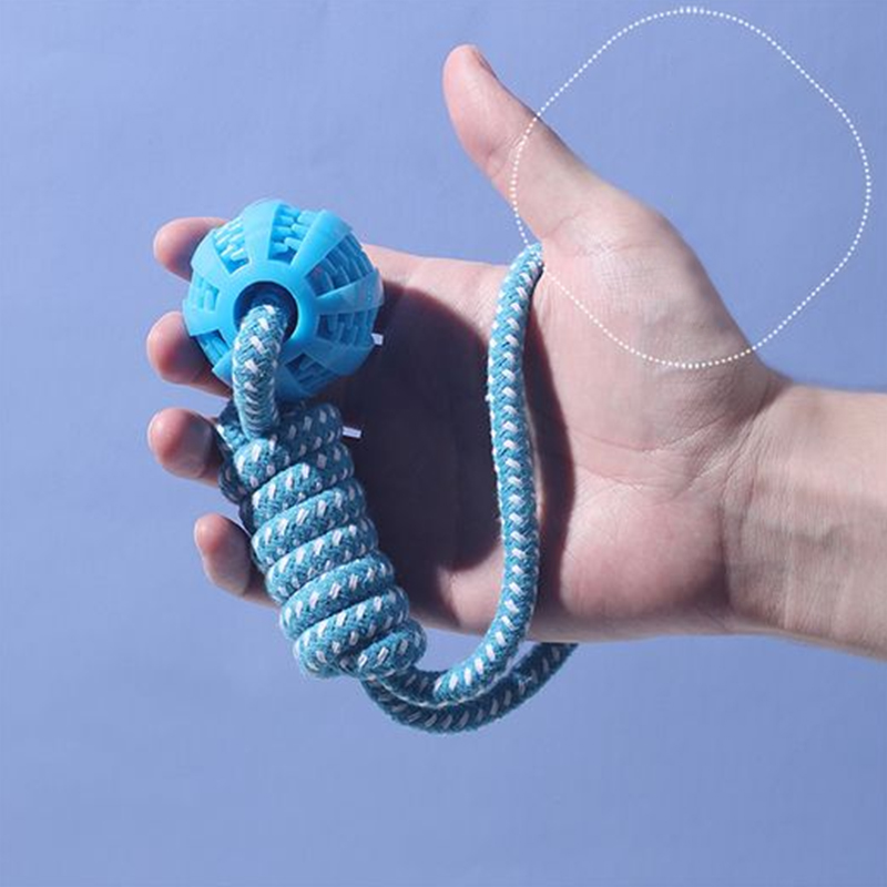 Non-Toxic Rope Attached Dog Ball Toy - Perfect for Pet Playtime