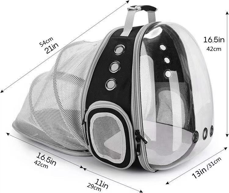 Bagpacks: Portable Carrier Backpack, Space Capsule Design, Small Dog and Cat Outing Bag, Breathable & Expandable Shoulder Pet Bag - Lightweight for Da