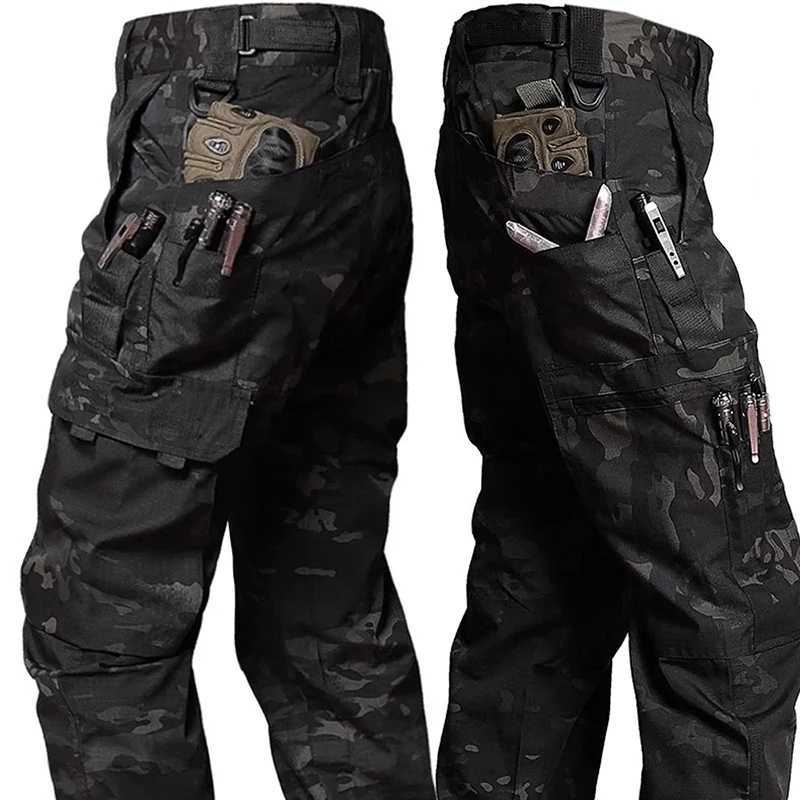 New Tactical Work Pants Men Outdoor Cargo Trousers Multi-pocket Waterproof Pant Autumn Spring Outdoor Workwear Hiking TrousersT250308