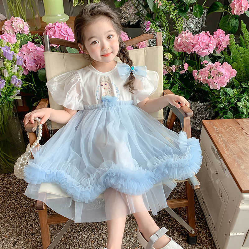 Girl's Dresses Girls Princess Dress 2024 New Summer Style Western Baby Summer Dress Girls Summer Dress Childrens Dress Y2503070H7B