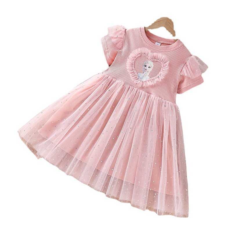 Girl's Dresses Princess Dress 2025 Summer New Style Ice and Snow Romance Baby Girl Dress Childrens Dress Y250307ZVE6