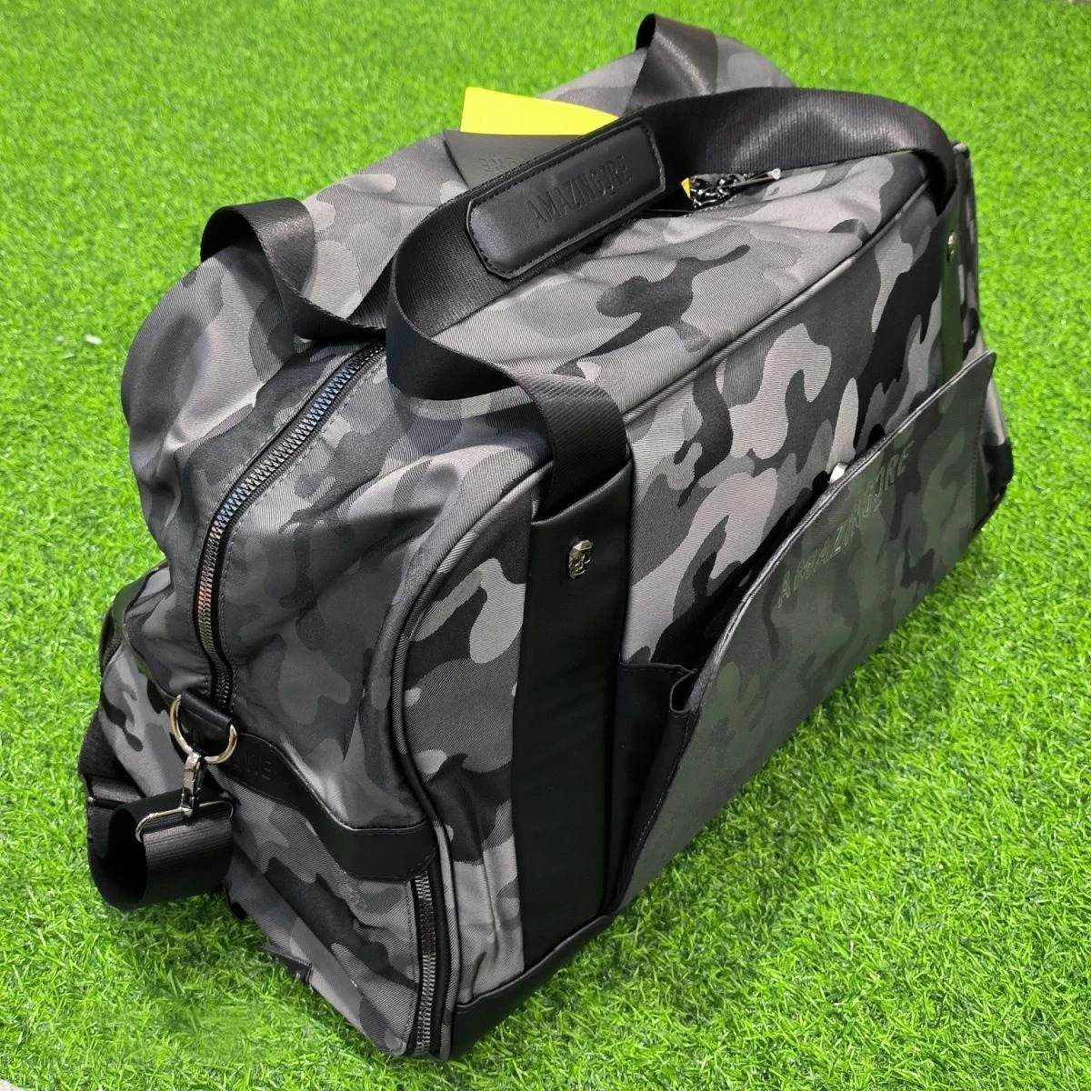 AMAZING Mens Golf Boston Bag Grey camouflage Clothing bag 250304