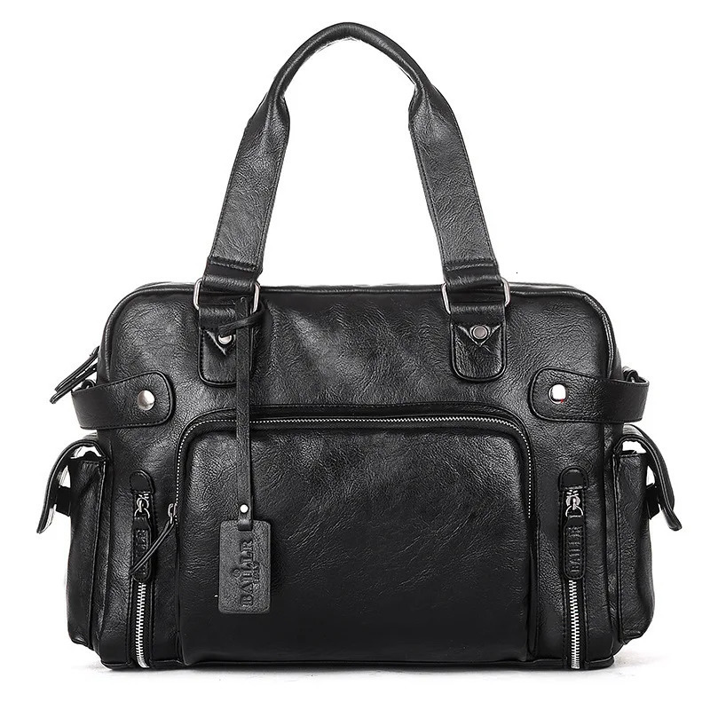Handbag for Man Shoulder Briefcase Bag PU Leather Tote Laptop Business Boston Duffel Crossbody Side Husband Mens Necessary 250304