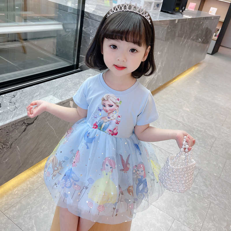 Girl's Dresses Baby girl summer dress 2025 new style childrens princess dress childrens girls summer stylish dress trend Y250307GQOS