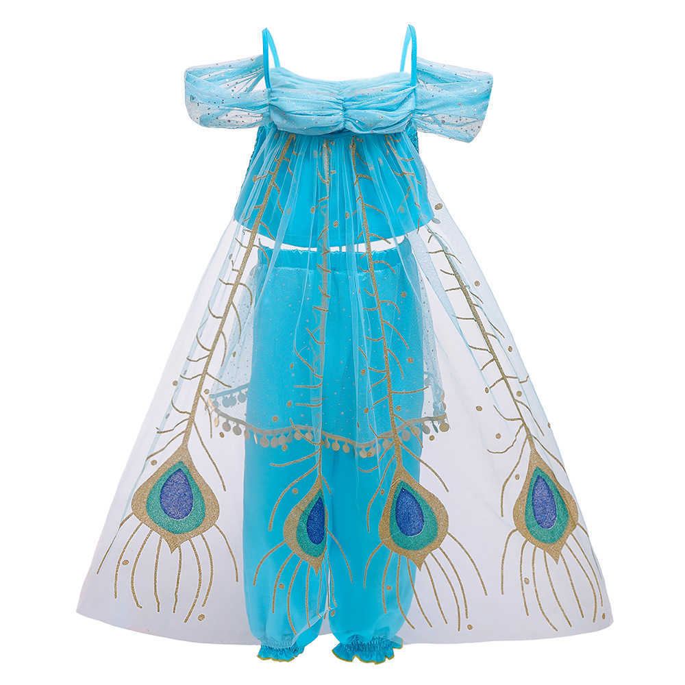 Girl's Dresses Aladdin Lantern Jasmine Princess Dress Halloween Performance Dress Girl Set Childrens Cosplay Anime Y25030736VX