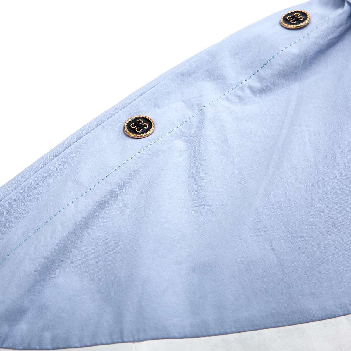 CHCH 2025 New High Quality Splicing Color Contrasting Long Sleeve Business Shirt Commuter Women's Wear