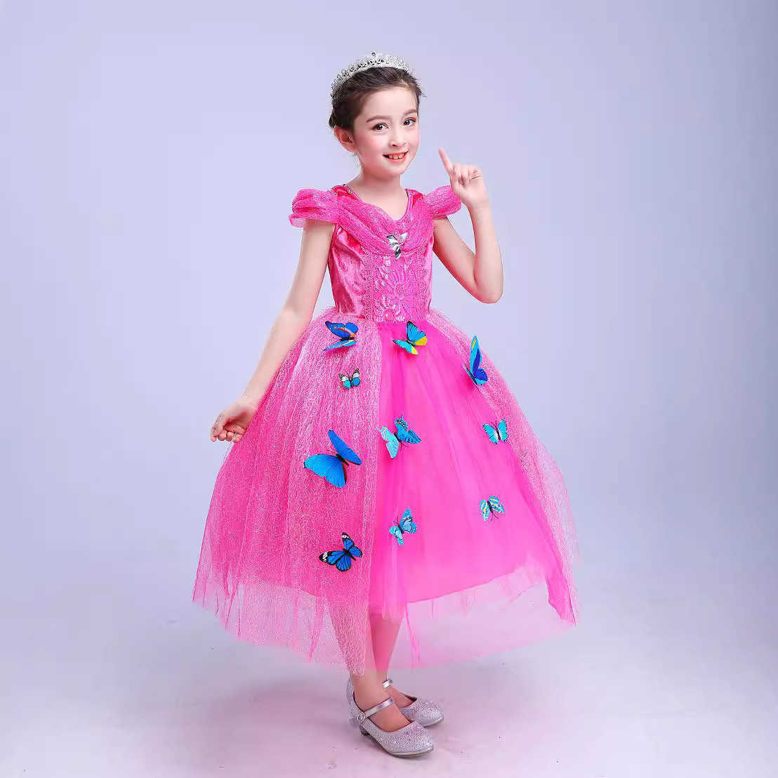 Girl's Dresses Snow and ice princess dress Cinderella show dress girls dress childrens performance Y250307RCEX