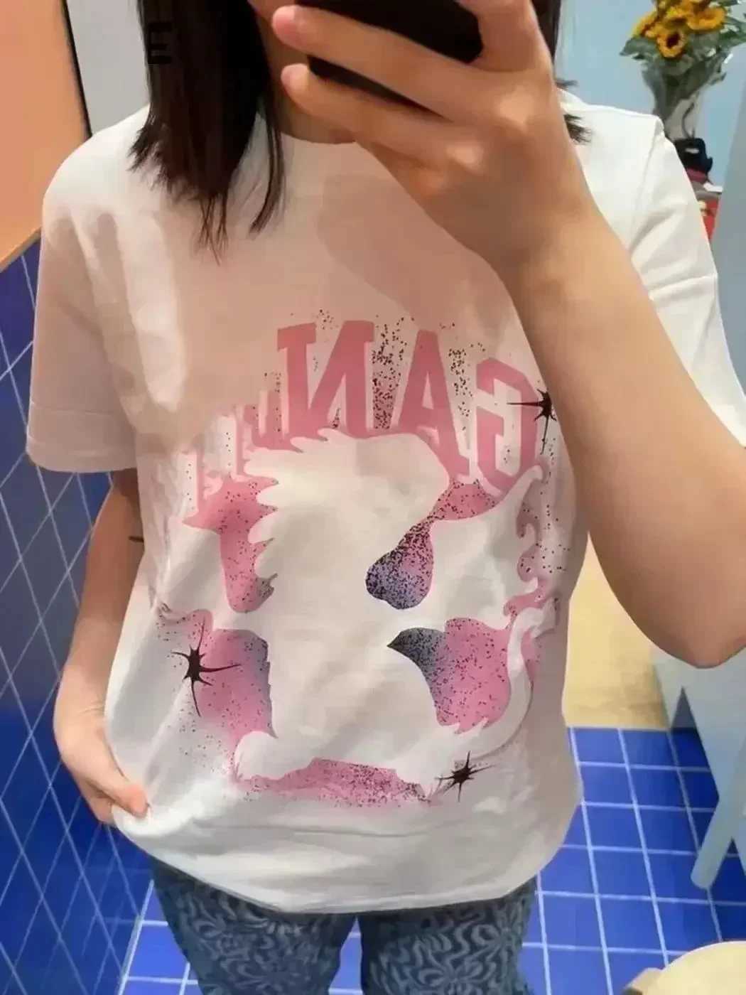 Women's T-Shirt 2025 Peach Pattern T-shirt Womens Summer Clothing Short-sleeved Plus Size T-shirt Top Tshirt Womens Casual T Shirt Strt Wear Y250