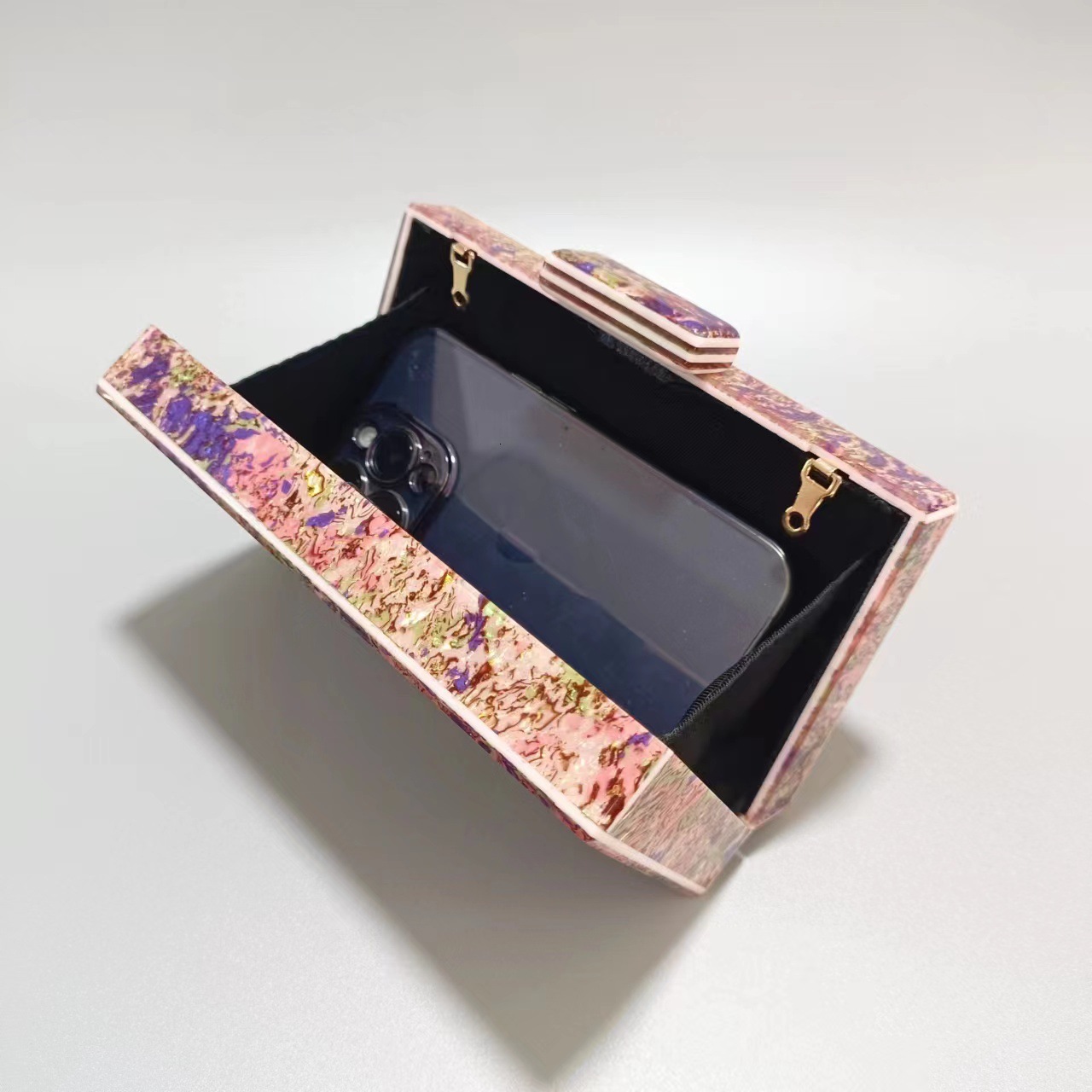 Ladies' New Shell Acrylic Dinner Bag, One Shoulder Diagonal Cross Wedding Banquet Handbag, Chain Bag Holiday Party Acrylic Clutch