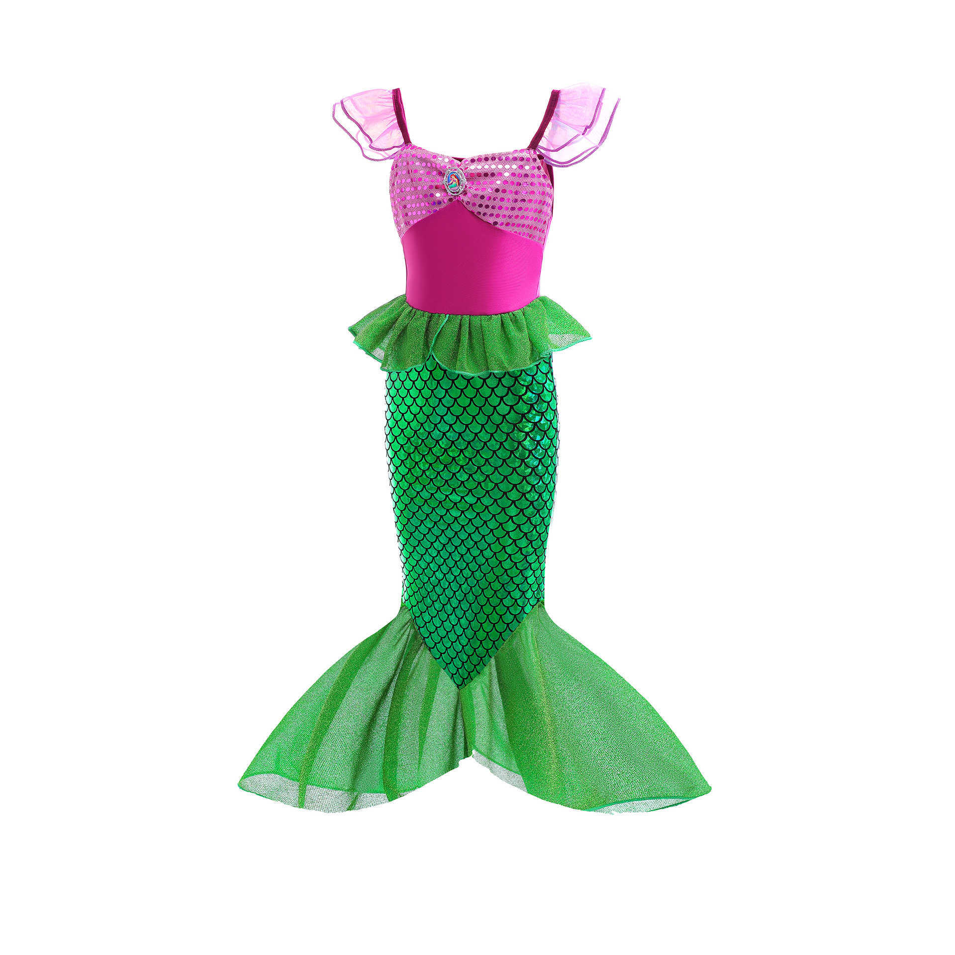 Girl's Dresses 2022 Halloween girls mermaid vest one-piece dress for childrens baby westernized sleeveless princess dress for babys long skirt Y2