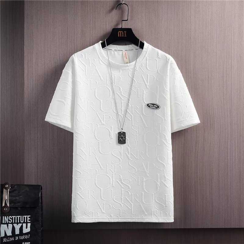 Summer Tshirt Shorts 2 Pieces Set White Tracksuit Mens 3d Letters Vintage Streetwear Creative Pattern Men Sets Short Outfits