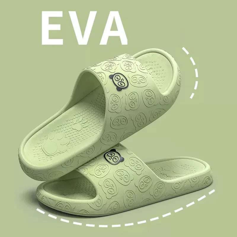Eva Soft Sole y Platform Slipper 2024 Summer Thick Cloud Slides Beach Sandals Woman NonSlip Outdoor Flip Flops 250304