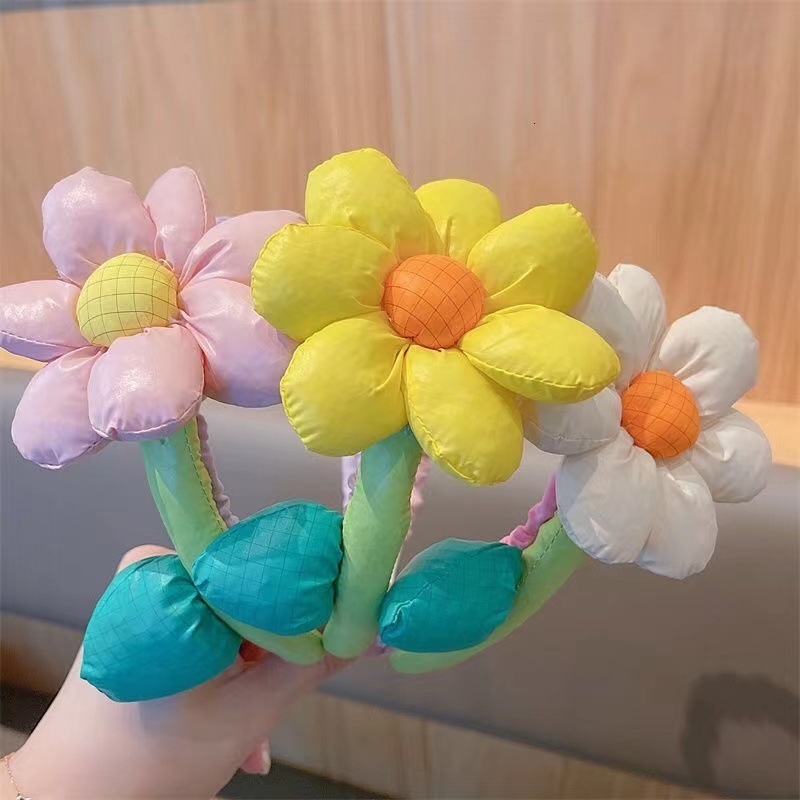 Korean three-dimensional flower sunflower cute girls headband for spring and summer new styles selling cute 220909