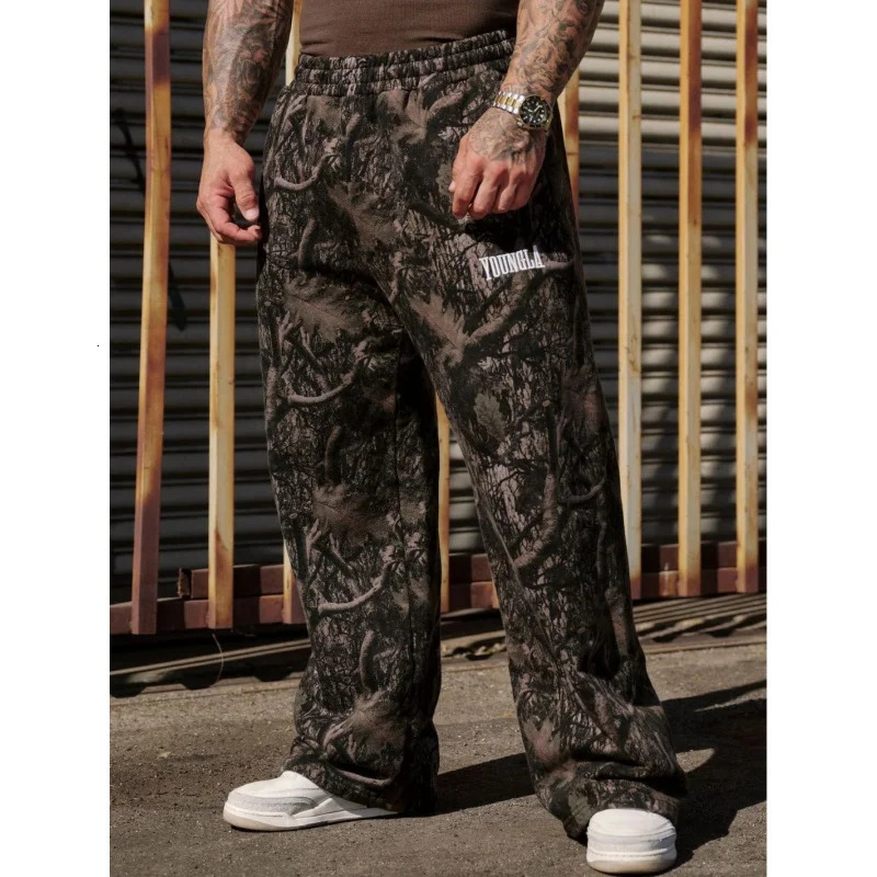 2025 Mens Pants American Fashion Casual Pants Camouflage StraightLeg Sports Fitness Training Pants Mens Clothing 250305Z