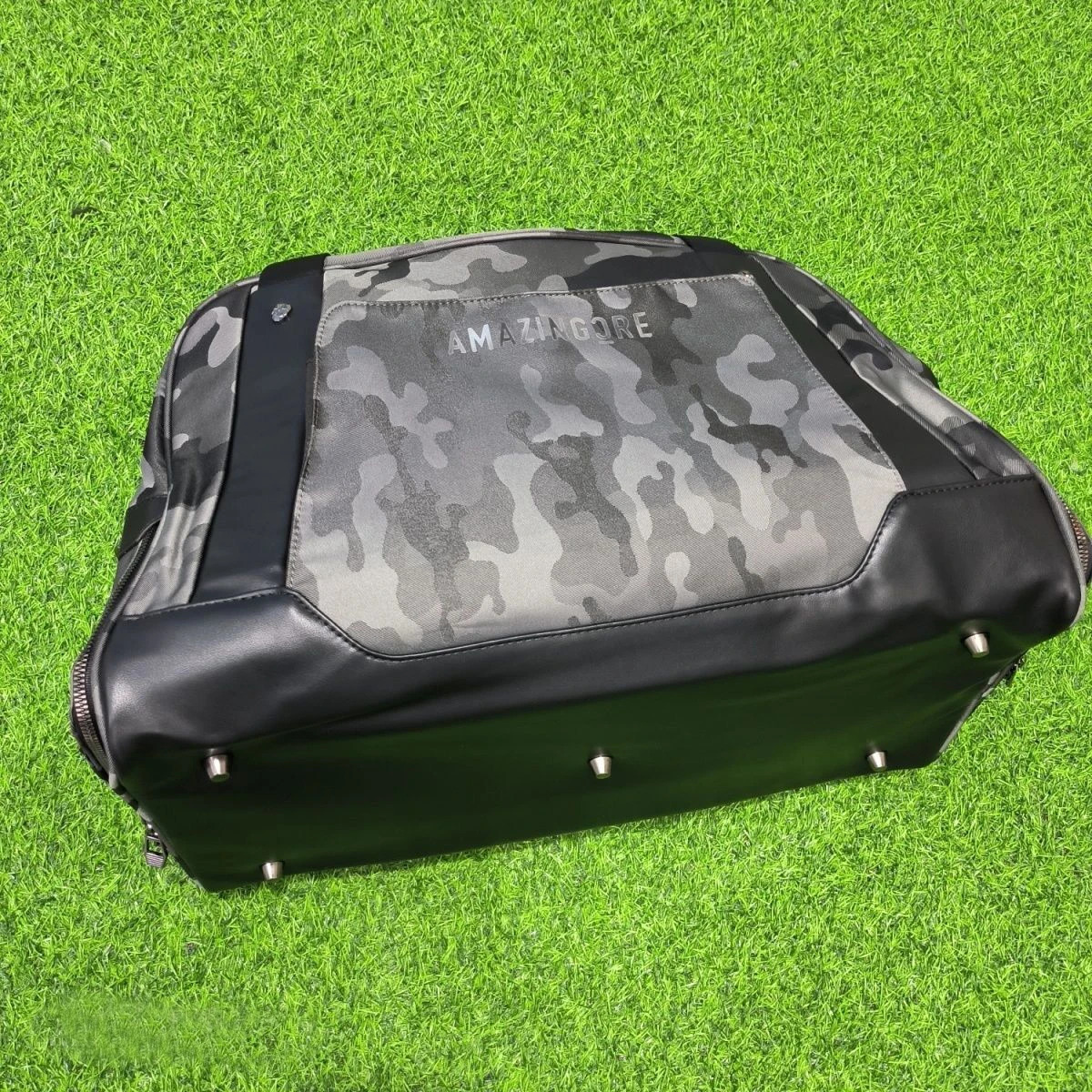 AMAZING Mens Golf Boston Bag Grey camouflage Clothing bag 250304
