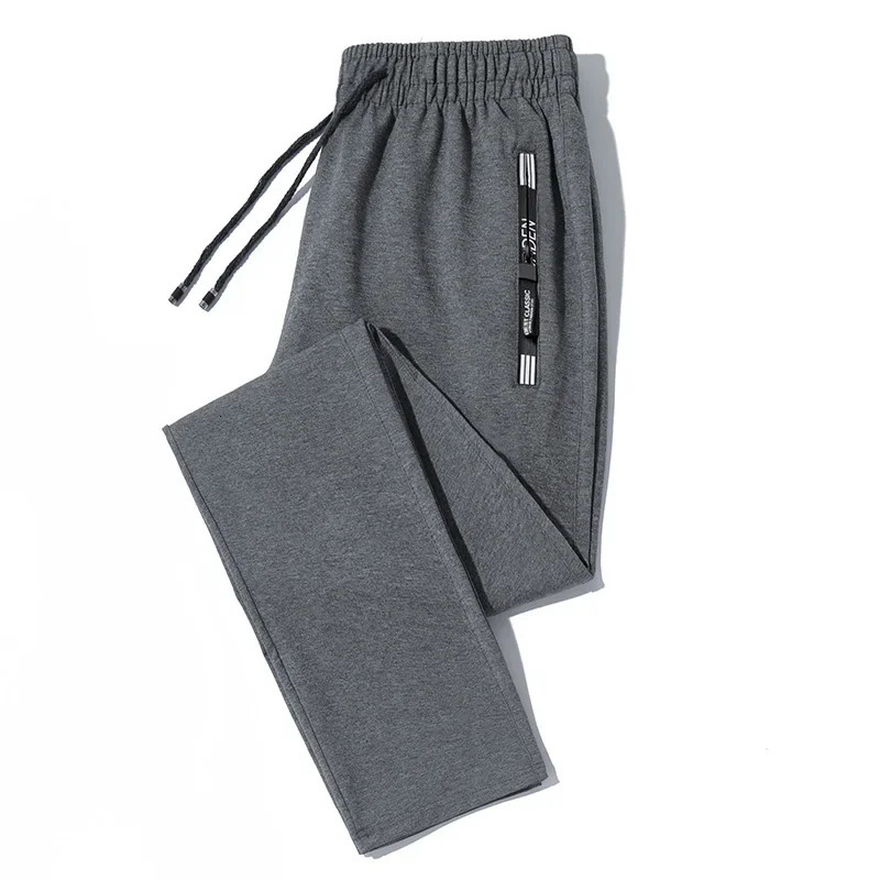 Ice Silk Mens Pants 2023 Summer Black Grey Thin Business Casual Pants Outdoor Elastic Breathable Straight Leg Sports Pants 250305Z