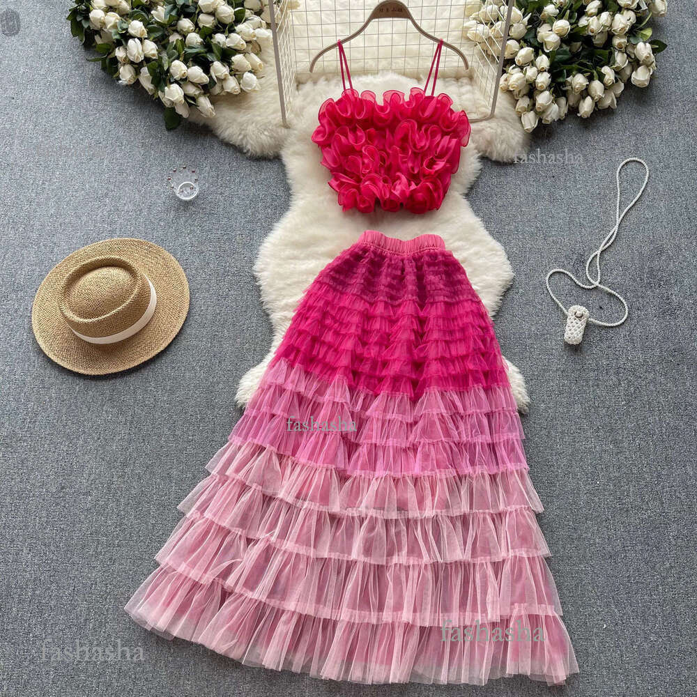 Women Summer Two Piece Dress Floral Sets Sexy 2024 Womens Suit Printed Beach Outfits For Woman 2 Pieces Crop Top High Waist Pleated Skirt