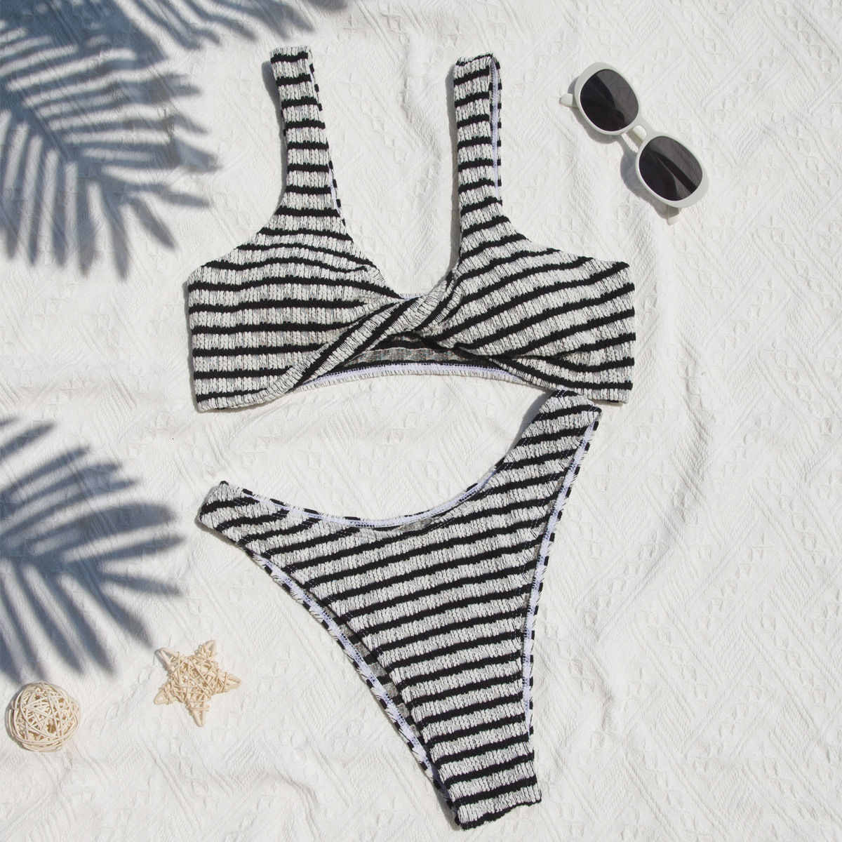 New Fashion Womens Split Strapless Bikini Three-dimensional Flower Swimsuit