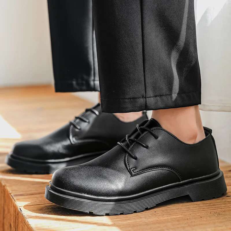 Fahion White Leather For Men Women Comfortable Flat Lace-up Dress Man Size 35-48 Original Woman Shoes Loafer Unisex