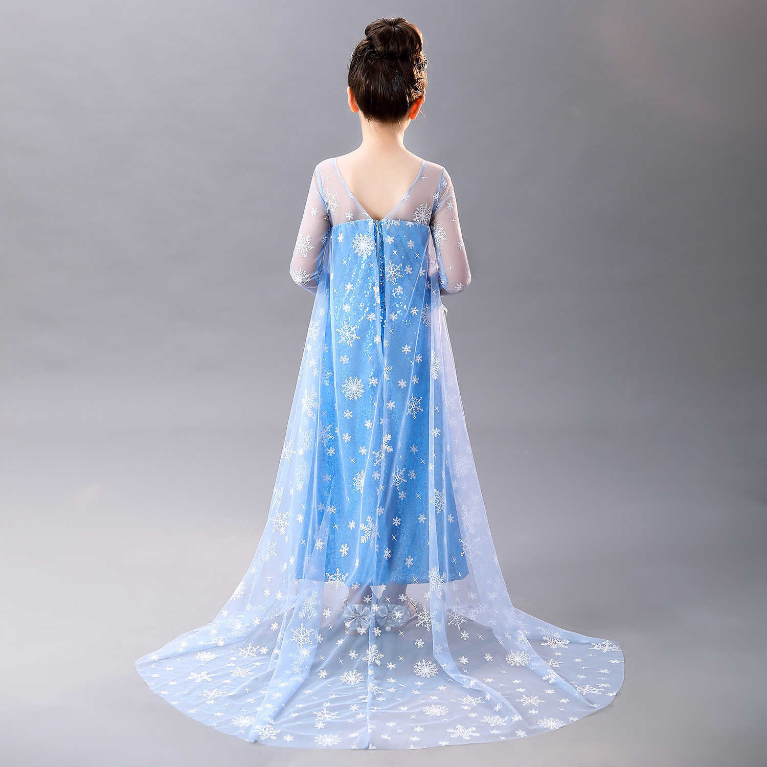 Girl's Dresses Aisha princess skirt girls ice and snow Wonderland girls dress Y250307L09B