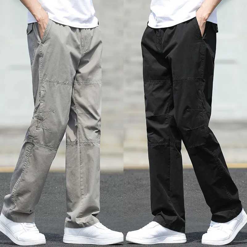 Mens Pants New Cargo Pants Outdoor Casual Pants Cotton Comfortable Thin Style Sweatpants Multi-Pocket Work PantsT250310