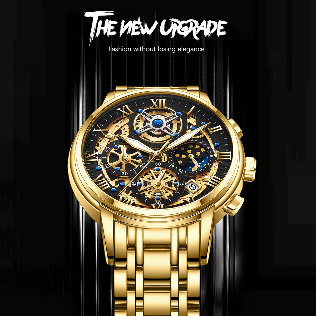 LIGE New Fashion Watch Business Quartz Men's Watch Chronograph Watch Light Luxury Watch Men's Multi functional Calendar Watch