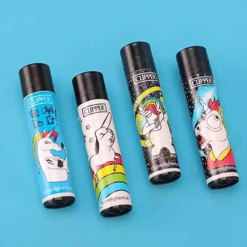 Spain Clipper Lighter Smooth Grinding Wheel Open Flame Lighter Clipper Inflatable Lighter Smoking Accessories Collection GiftsC250307