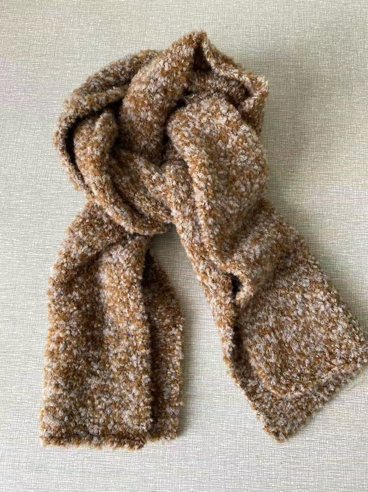 K069 Autumn and winter new circle yarn fluffy soft waxy skin-friendly thick warm all-match wool scarf wholesale shawl neck scarf women
