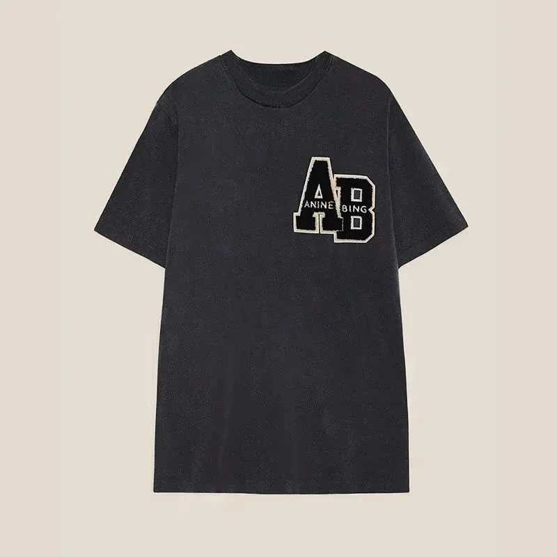 Women's T-Shirt Summer 2025 New Niche AB Sticker Printed Letter Loose T-shirt for Women Short Slve Fashion Strt Wearing Printed T-shirt Y250307YX