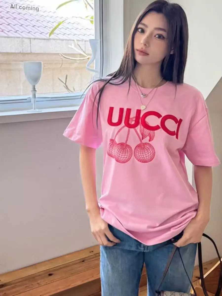 Women's T-Shirt 2025 Summer Letter Printed Childrens Casual Cotton T-shirt Boys and Girls Round Neck Short Slved Top Cotton T-shirt Top Y250307X9