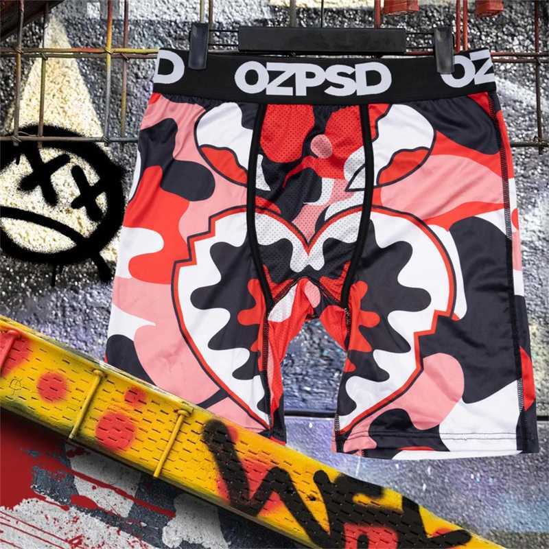 Men's Shorts OZPSD Sexy Men Underwear Boxers Cueca Male Panty Lingerie Men Underpants Boxershorts Plus Size Breathable Print Man Boxer Briefs Y25