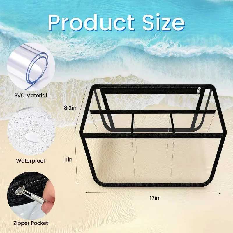 New Arrival XL Clear Divider Bogg Bag Accessories EVA Rubber Waterproof Shopping Basket Extra large Beach Pool Jelly Tote Bogg Bag Organizer T250307