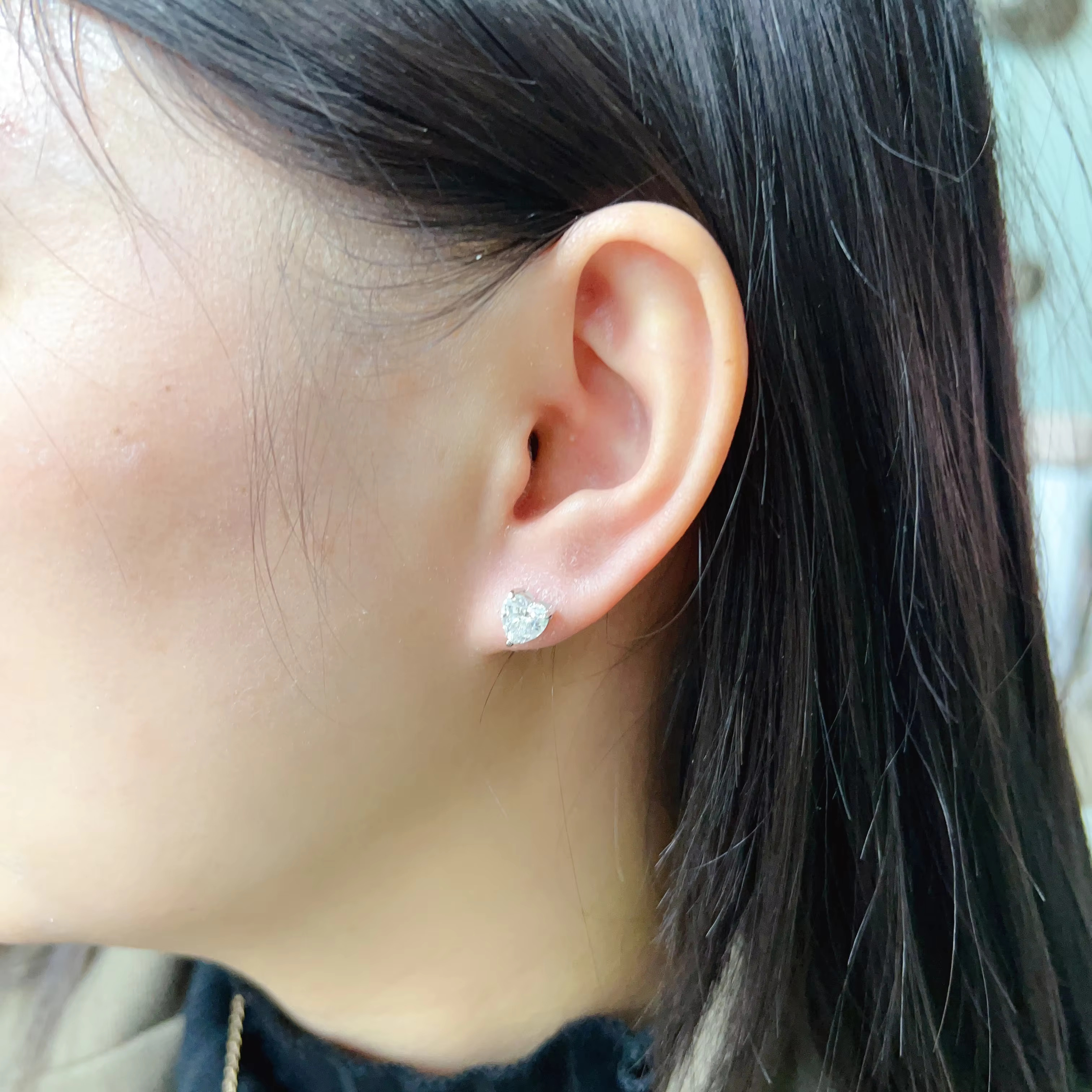 925 Sterling Silver Moissanite 9K 10K 14k 18K Gold Stud Woman Fine Jewelry Earrings