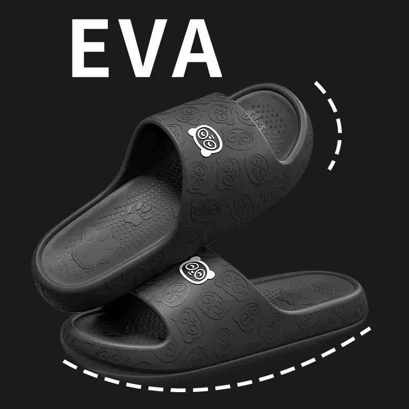 Eva Soft Sole y Platform Slipper 2024 Summer Thick Cloud Slides Beach Sandals Woman NonSlip Outdoor Flip Flops 250304