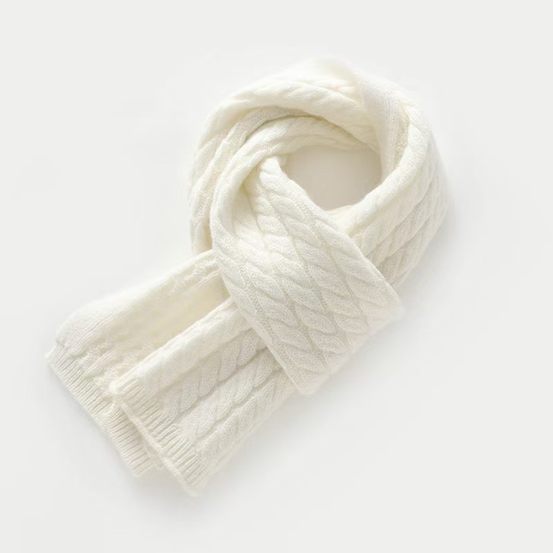 K073 Cashmere winter Korean retro thick warm twisted wool scarf student couple men and women knitted scarf