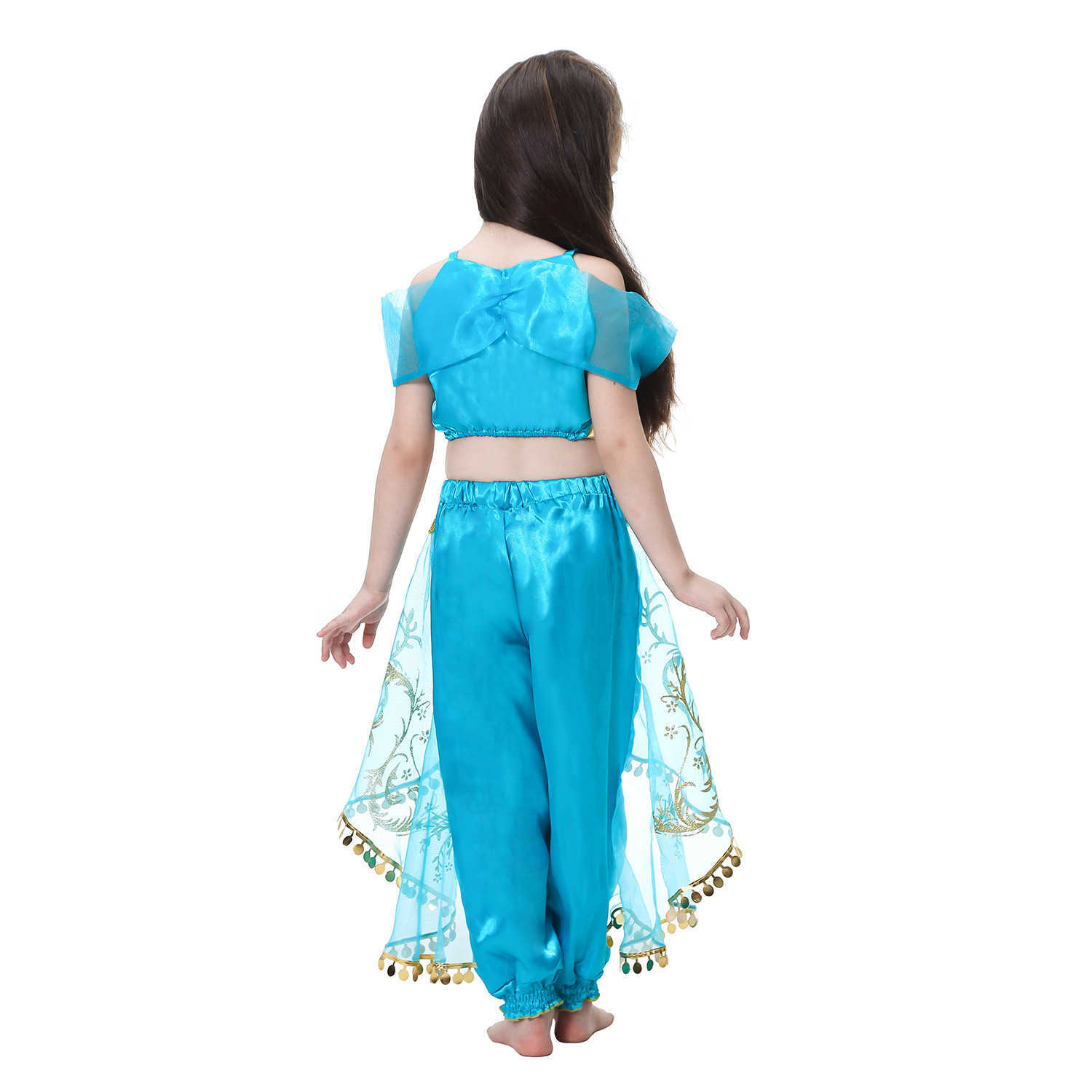 Girl's Dresses 2019 Jasmine princess dress childrens new dress childrens dress girls skirt Y250307P38E